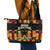 Custom Ghana Football Leather Tote Bag 2025 Go Black Stars Adinkra pattern