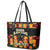 Custom Ghana Football Leather Tote Bag 2025 Go Black Stars Adinkra pattern