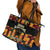 Custom Ghana Football Leather Tote Bag 2025 Go Black Stars Adinkra pattern