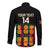 Custom Ghana Football Long Sleeve Button Shirt 2025 Go Black Stars Adinkra pattern