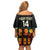 Custom Ghana Football Off Shoulder Short Dress 2025 Go Black Stars Adinkra pattern