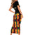 Custom Ghana Football Short Sleeve Bodycon Dress 2025 Go Black Stars Adinkra pattern