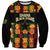 Custom Ghana Football Sweatshirt 2025 Go Black Stars Adinkra pattern