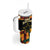 Custom Ghana Football Tumbler With Handle 2025 Go Black Stars Adinkra pattern