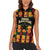 Custom Ghana Football Women Sleeveless Polo Shirt 2025 Go Black Stars Adinkra pattern