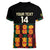 Custom Ghana Football Women V-Neck T-Shirt 2025 Go Black Stars Adinkra pattern