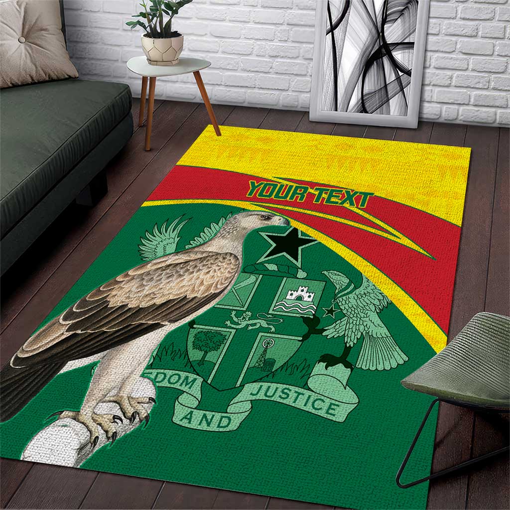 Custom Ghana Cricket Area Rug Go Ghanaian Tawny Eagle