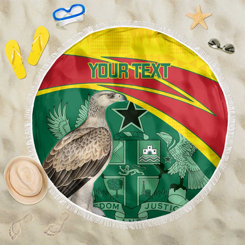 Custom Ghana Cricket Beach Blanket Go Ghanaian Tawny Eagle