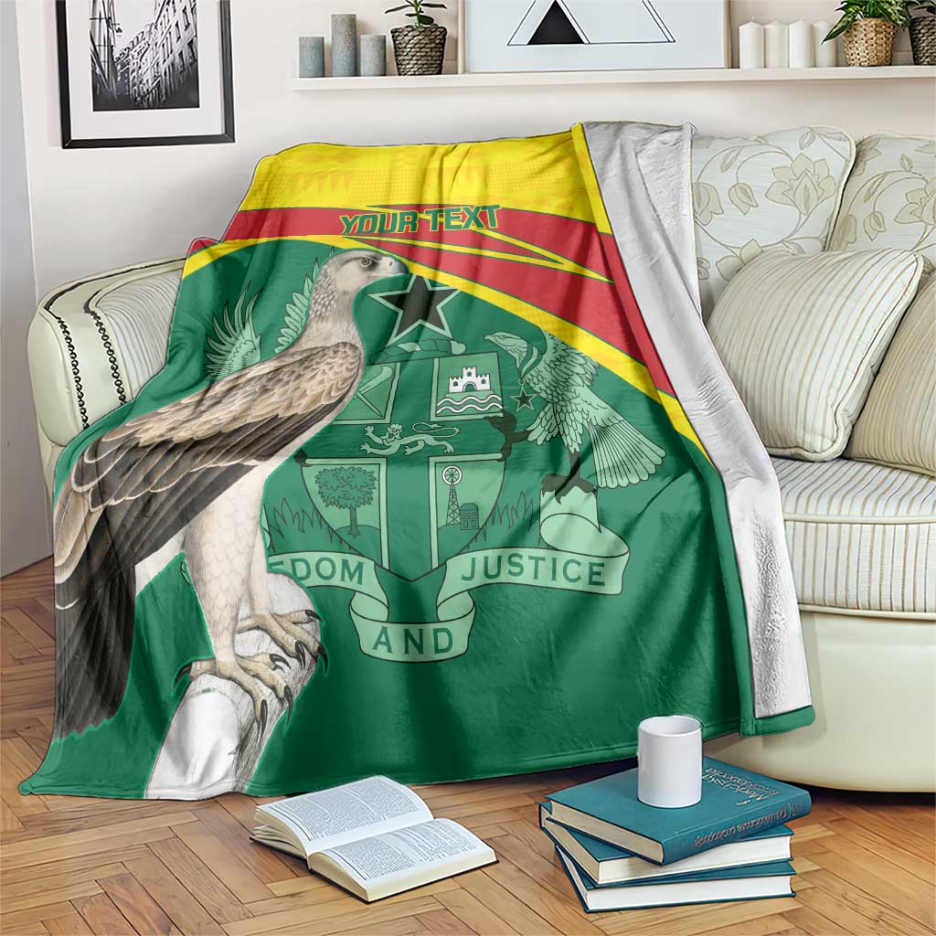 Custom Ghana Cricket Blanket Go Ghanaian Tawny Eagle