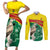 Custom Ghana Cricket Couples Matching Short Sleeve Bodycon Dress and Long Sleeve Button Shirt Go Ghanaian Tawny Eagle