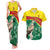 Custom Ghana Cricket Couples Matching Tank Maxi Dress and Hawaiian Shirt Go Ghanaian Tawny Eagle