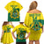 Custom Ghana Cricket Family Matching Off Shoulder Short Dress and Hawaiian Shirt Go Ghanaian Tawny Eagle