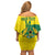 Custom Ghana Cricket Family Matching Off Shoulder Short Dress and Hawaiian Shirt Go Ghanaian Tawny Eagle