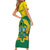 Custom Ghana Cricket Family Matching Short Sleeve Bodycon Dress and Hawaiian Shirt Go Ghanaian Tawny Eagle