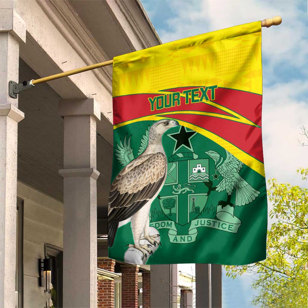 Custom Ghana Cricket Garden Flag Go Ghanaian Tawny Eagle