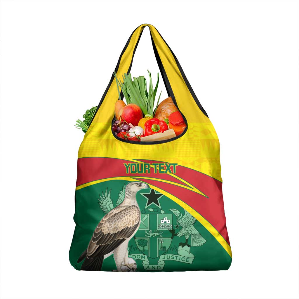 Custom Ghana Cricket Grocery Bag Go Ghanaian Tawny Eagle