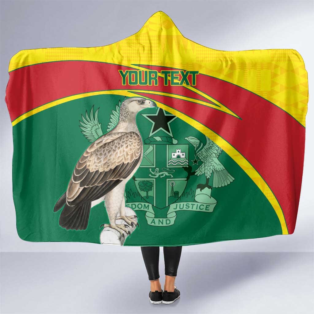 Custom Ghana Cricket Hooded Blanket Go Ghanaian Tawny Eagle