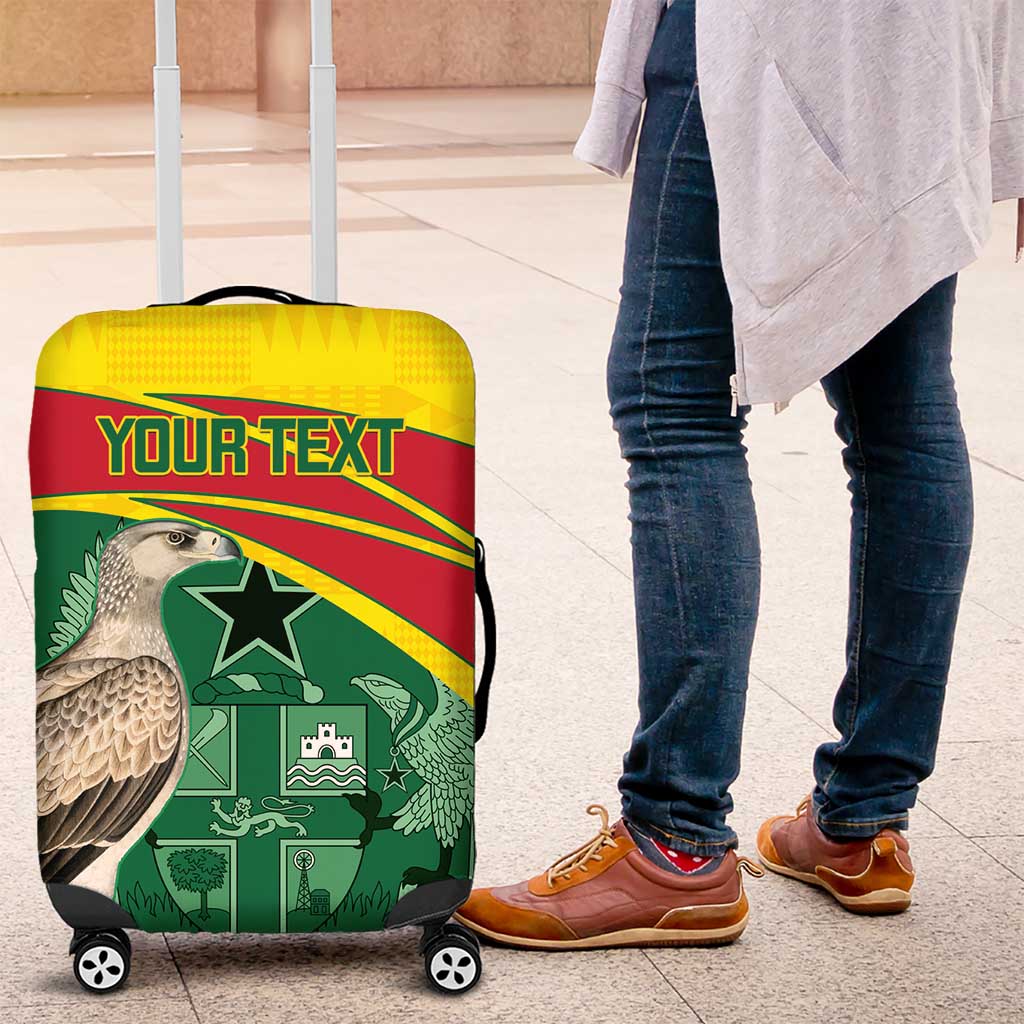 Custom Ghana Cricket Luggage Cover Go Ghanaian Tawny Eagle