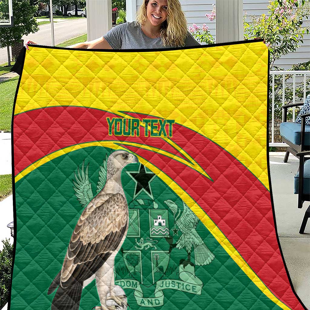 Custom Ghana Cricket Quilt Go Ghanaian Tawny Eagle