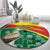 Custom Ghana Cricket Round Carpet Go Ghanaian Tawny Eagle