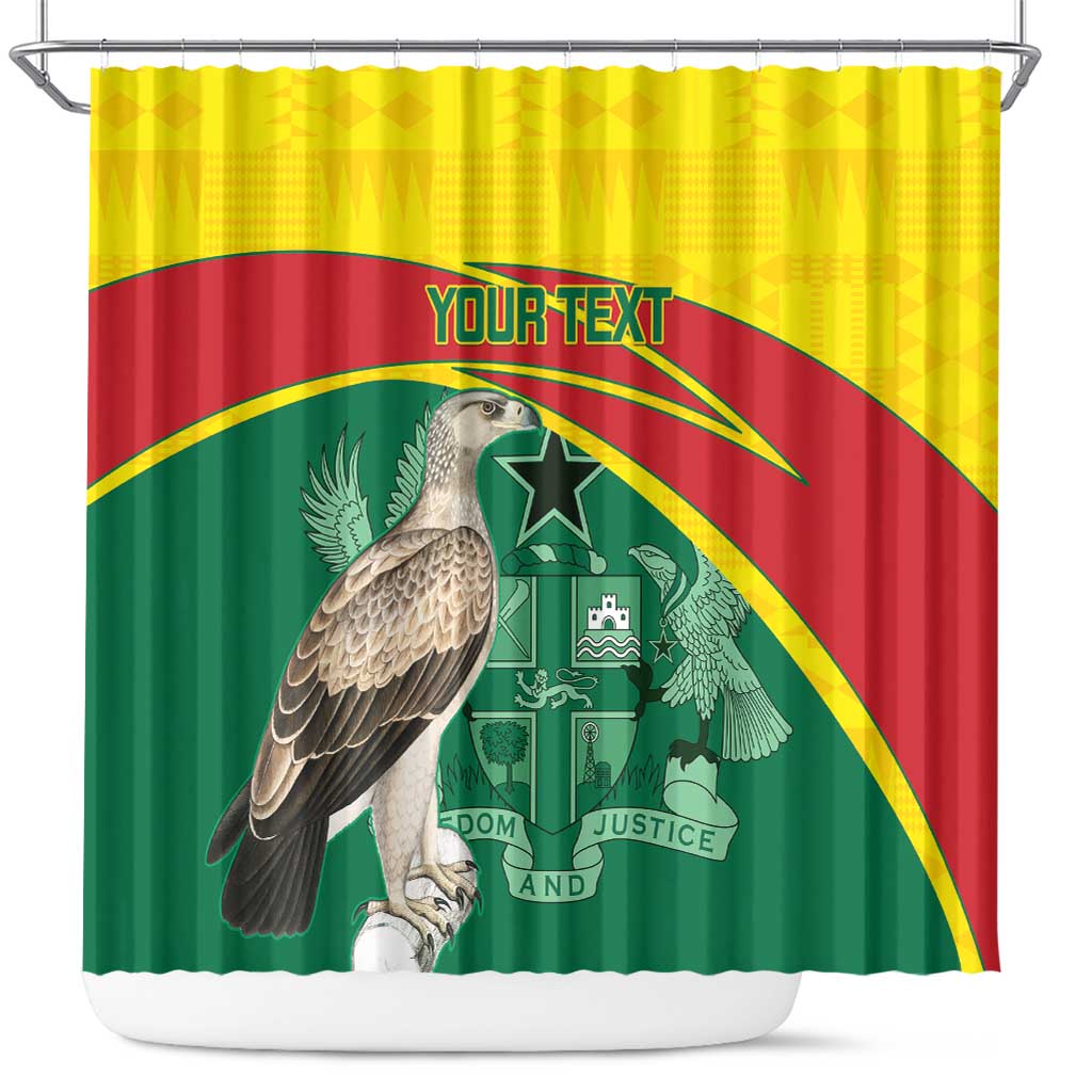 Custom Ghana Cricket Shower Curtain Go Ghanaian Tawny Eagle