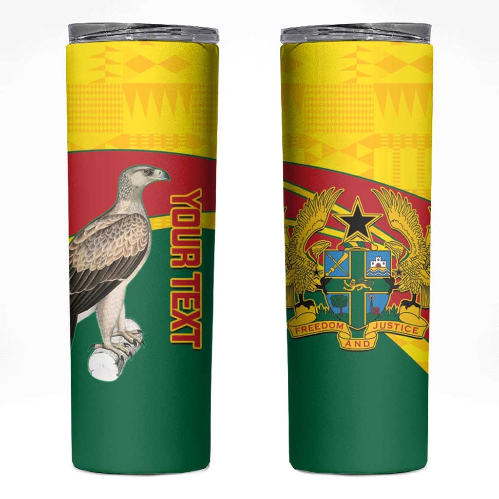 Custom Ghana Cricket Skinny Tumbler Go Ghanaian Tawny Eagle