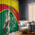 Custom Ghana Cricket Window Curtain Go Ghanaian Tawny Eagle