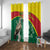 Custom Ghana Cricket Window Curtain Go Ghanaian Tawny Eagle