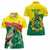 Custom Ghana Cricket Women Polo Shirt Go Ghanaian Tawny Eagle