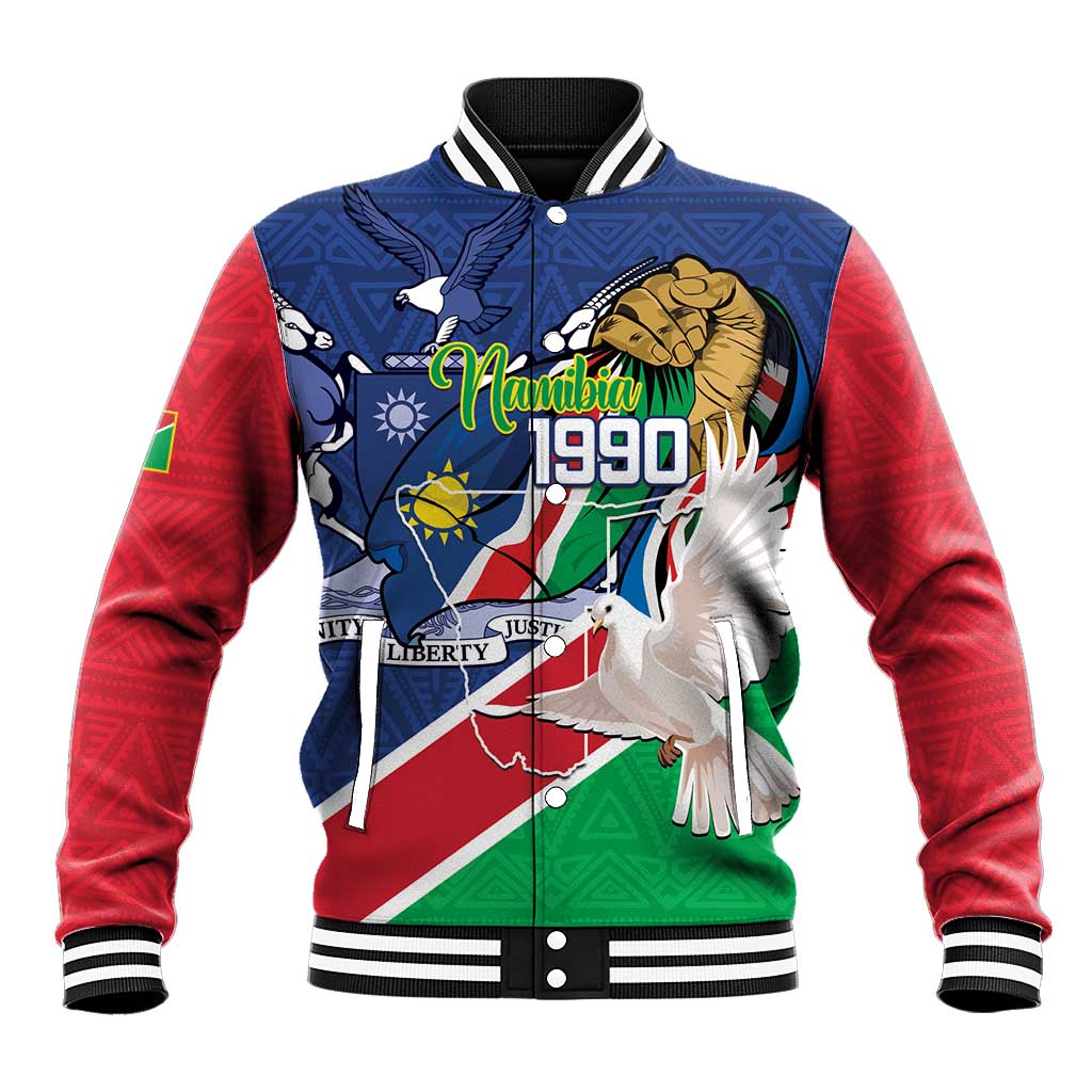 Namibia 1990 Baseball Jacket Independence Anniversary African Pattern