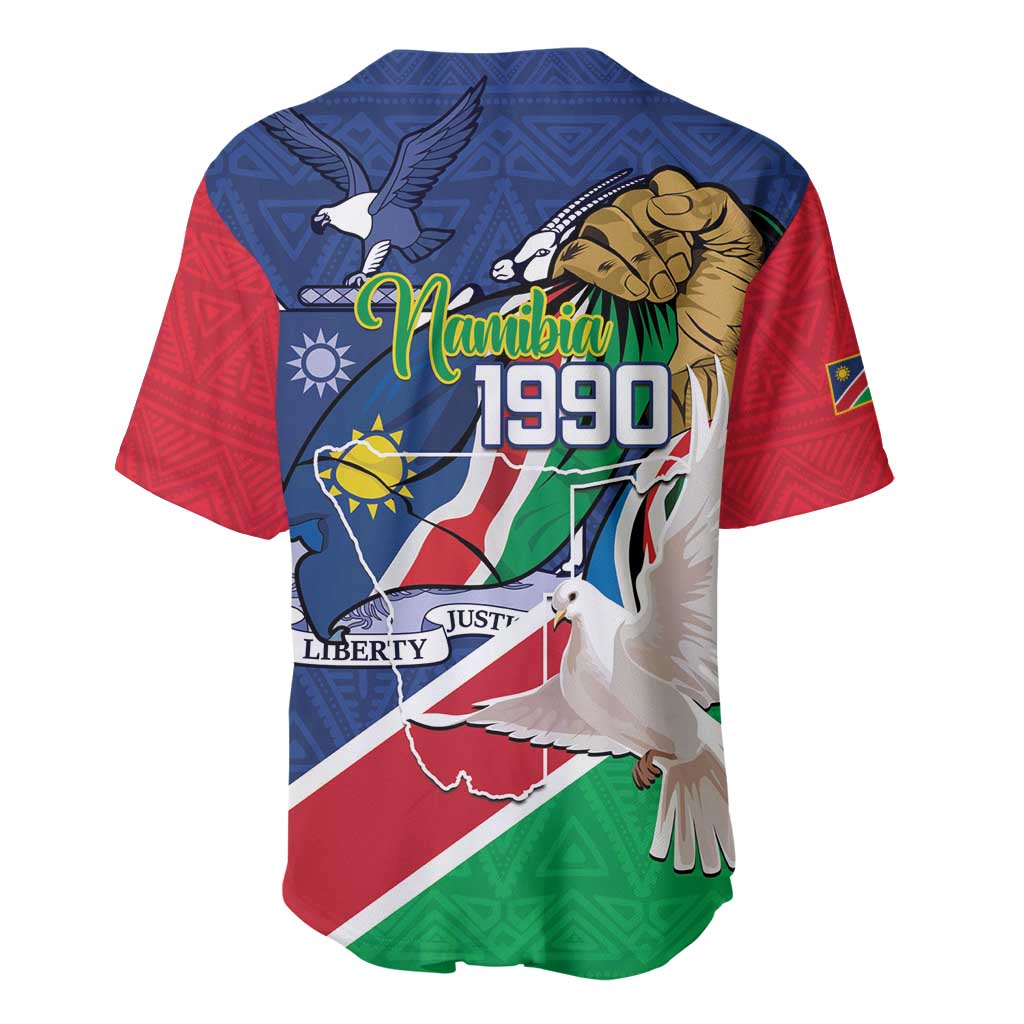 Namibia 1990 Baseball Jersey Independence Anniversary African Pattern
