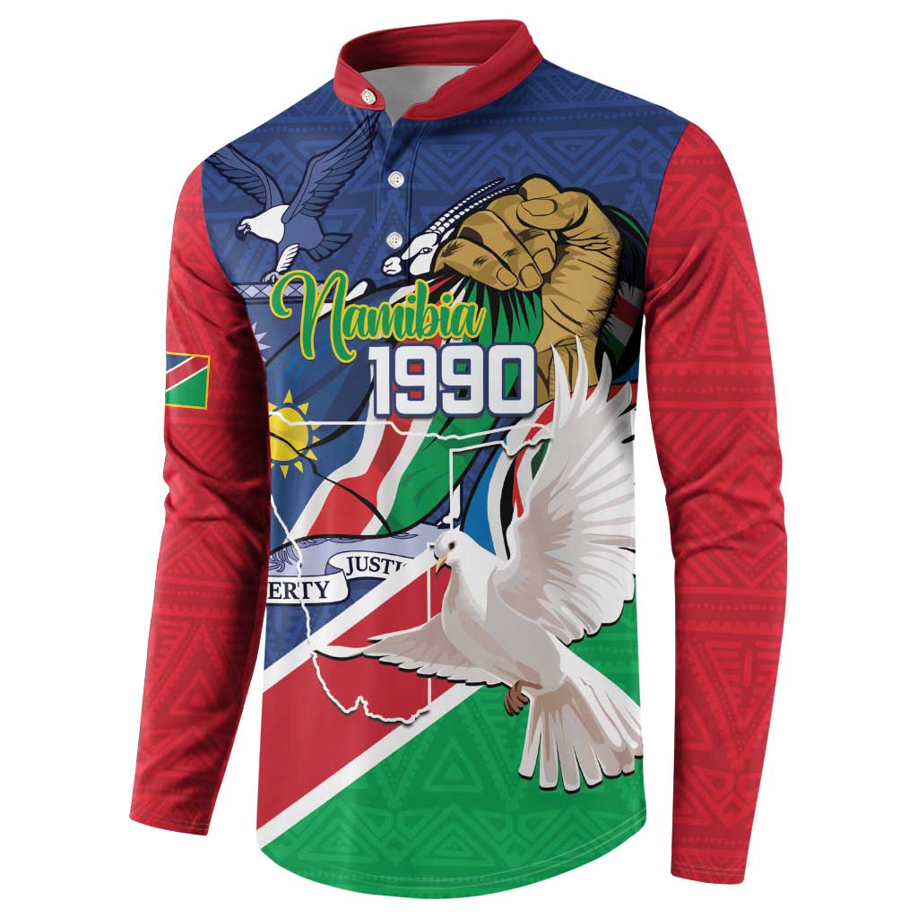 Namibia 1990 Button Sweatshirt Independence Anniversary African Pattern