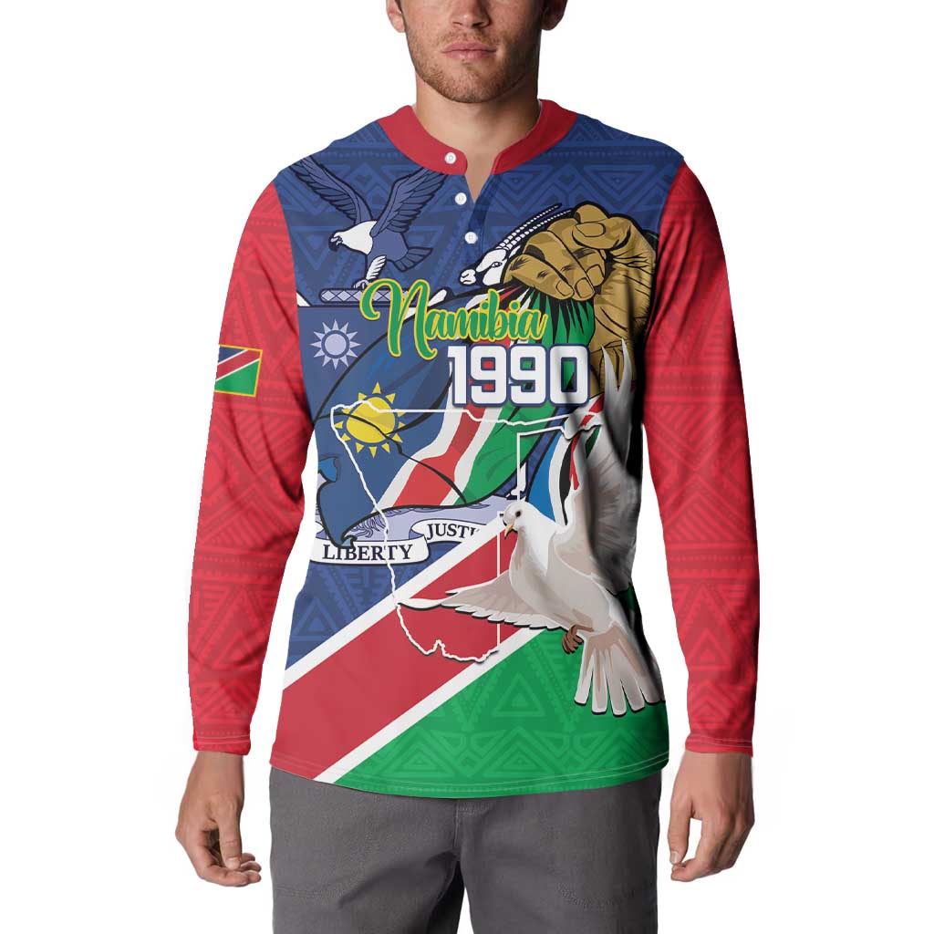 Namibia 1990 Button Sweatshirt Independence Anniversary African Pattern