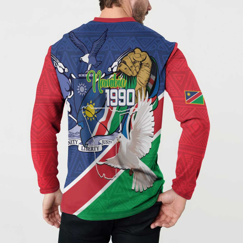 Namibia 1990 Button Sweatshirt Independence Anniversary African Pattern