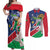 Namibia 1990 Couples Matching Off Shoulder Maxi Dress and Long Sleeve Button Shirt Independence Anniversary African Pattern