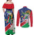 Namibia 1990 Couples Matching Off Shoulder Maxi Dress and Long Sleeve Button Shirt Independence Anniversary African Pattern