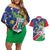 Namibia 1990 Couples Matching Off Shoulder Short Dress and Hawaiian Shirt Independence Anniversary African Pattern