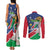 Namibia 1990 Couples Matching Tank Maxi Dress and Long Sleeve Button Shirt Independence Anniversary African Pattern