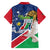 Namibia 1990 Family Matching Off Shoulder Short Dress and Hawaiian Shirt Independence Anniversary African Pattern