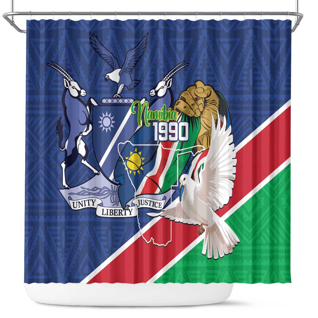 Namibia 1990 Shower Curtain Independence Anniversary African Pattern