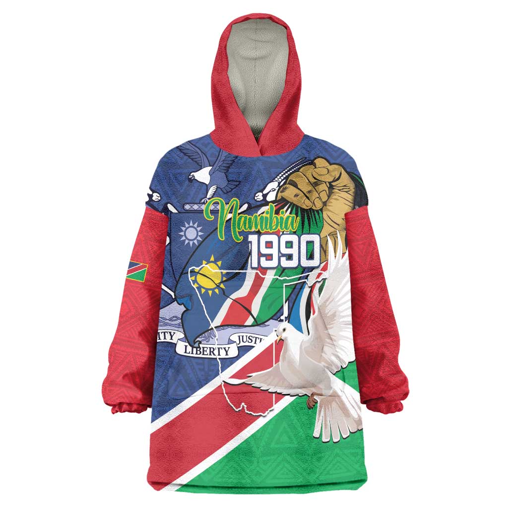 Namibia 1990 Wearable Blanket Hoodie Independence Anniversary African Pattern