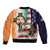 United States And Ireland Bomber Jacket USA Eagle With Irish Celtic Cross - Wonder Print Shop