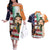 United States And Ireland Couples Matching Off The Shoulder Long Sleeve Dress and Hawaiian Shirt USA Eagle With Irish Celtic Cross - Wonder Print Shop