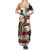 United States And Ireland Summer Maxi Dress USA Eagle With Irish Celtic Cross