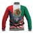 United States And Mexico Baseball Jacket USA Eagle With Mexican Aztec - Wonder Print Shop