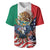 United States And Mexico Baseball Jersey USA Eagle With Mexican Aztec - Wonder Print Shop