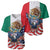 United States And Mexico Baseball Jersey USA Eagle With Mexican Aztec - Wonder Print Shop