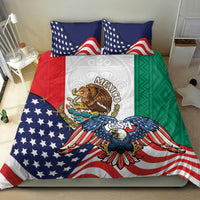 Bedding set with eagle artwork, USA stars, and red-and-white stripes on duvet and pillows