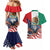 United States And Mexico Couples Matching Mermaid Dress and Hawaiian Shirt USA Eagle With Mexican Aztec