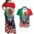 United States And Mexico Couples Matching Off Shoulder Maxi Dress and Hawaiian Shirt USA Eagle With Mexican Aztec